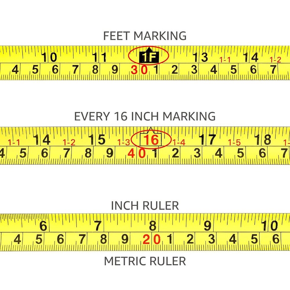Tape Measure - 16 ft / 192 in, Turquoise - Picture 4 of 7